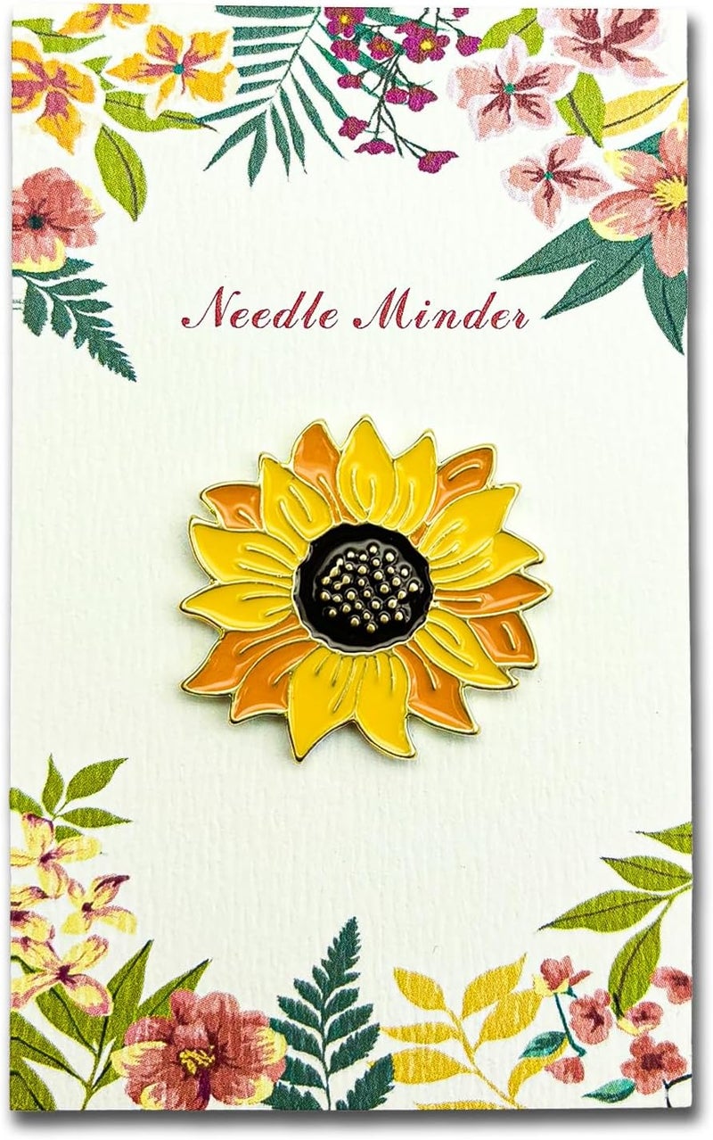 Amesuspes Needle Minder for Keeping Sewing & Embroidery Needles – Magnetic Needlepoint Holder, Cross Stitch Supplies – Secure & Decorative Needle Minders for Stitching & Crafting (Sunflower) - Image 1
